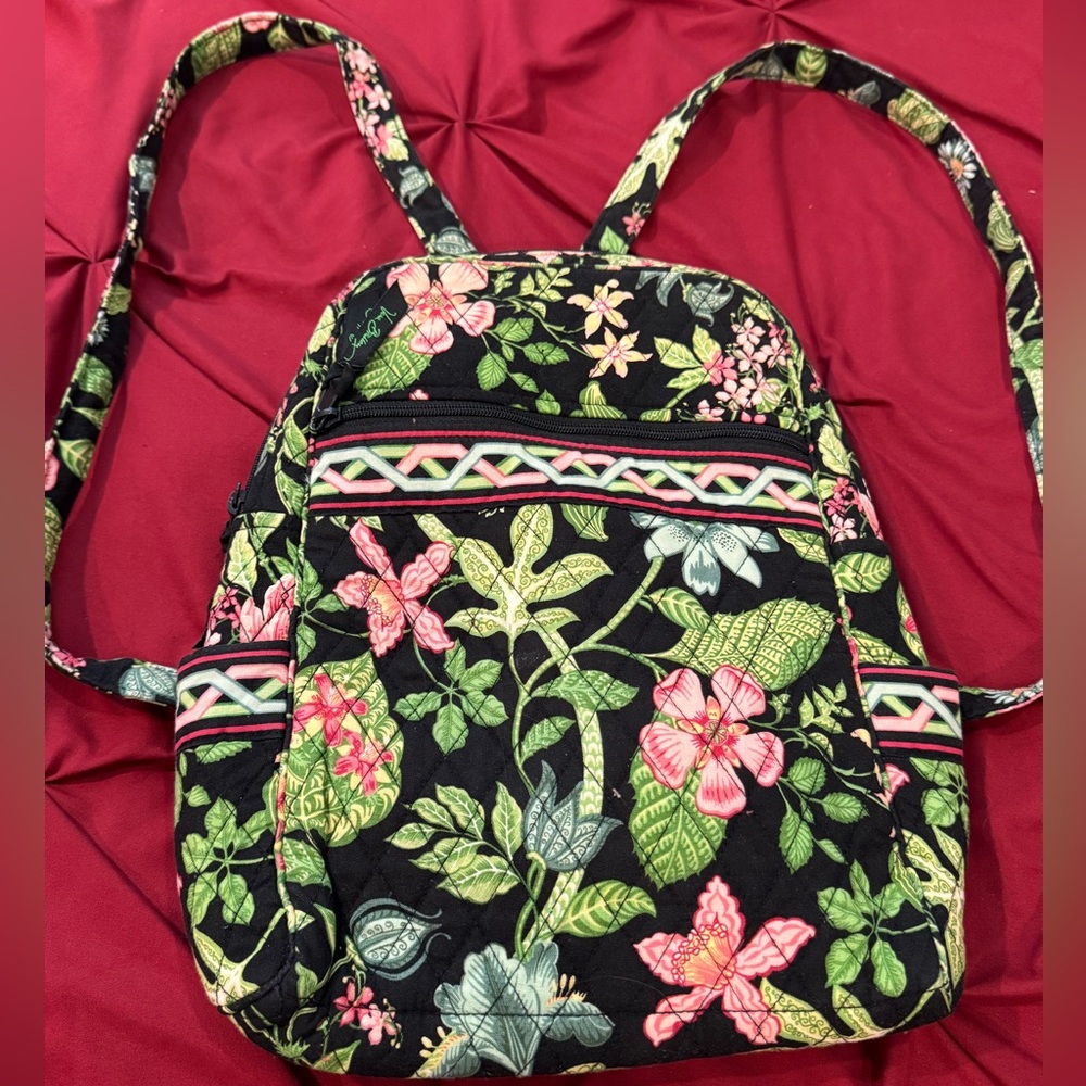 Vera Bradley Floral Black Backpack